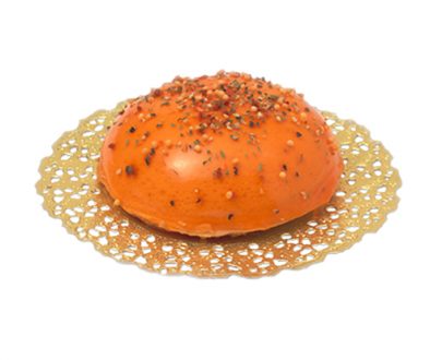 Bombón de mousse de pato con manzana de la marca Cuits