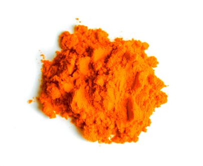 Colorante naranja laca en polvo