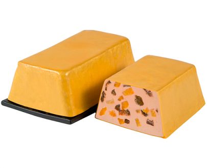 Lingote de foie con ciruelas y orejones de la marca Cuits