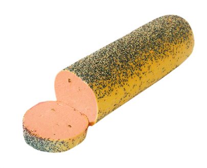 Tronco de mousse de pato a la pimienta negra