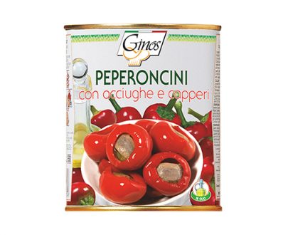 Peperoncini con acciughe e capperi Ginos