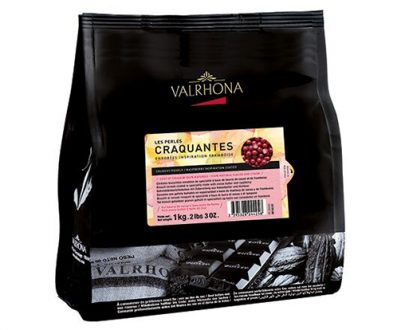 Perlas de chocolate con frambuesa