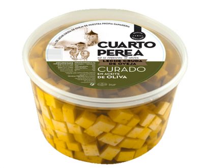 Tacos de queso curado en aceite de la marca Cuarto Perea